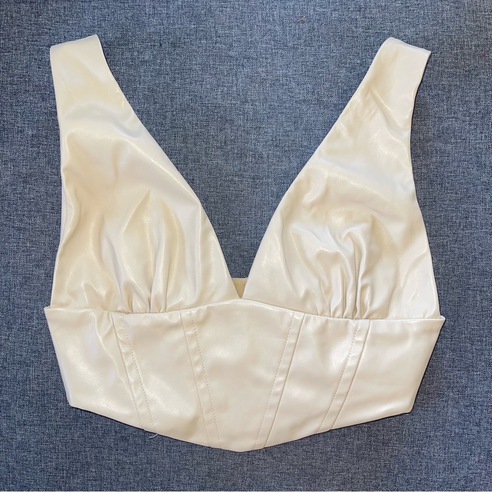 Windsor Vegan Leather Corset Going Out Top